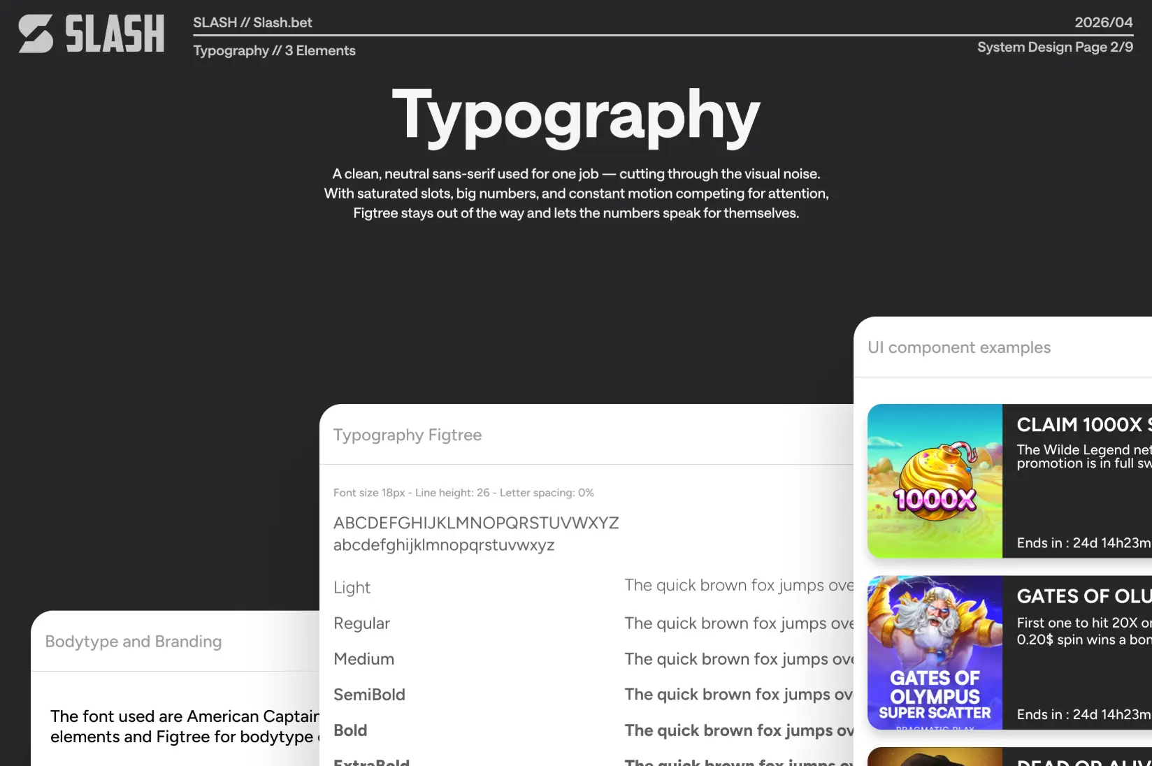 SLASH typography system